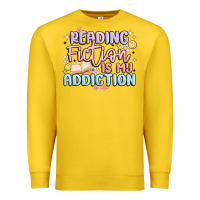 Lemon reading fiction is my addiction Premium Sweatshirt - MaliasSmallBusiness