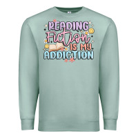 Seafoam reading fiction is my addiction Premium Sweatshirt - MaliasSmallBusiness