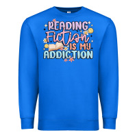 True Royal reading fiction is my addiction Premium Sweatshirt - MaliasSmallBusiness