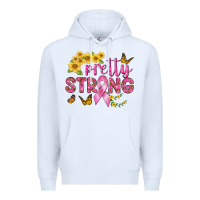 White pretty strong Premium Hoodie - BundleAndBundleShop