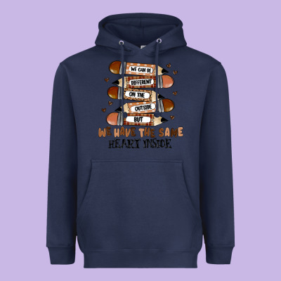 We Have The Same Heart Inside Heavyweight Hoodie Designed By Maliassmallbusiness