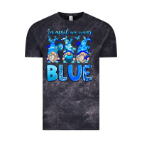 Cloud Black in april we wear blue autism gnomes Vintage Tee - Zillion Design Studio