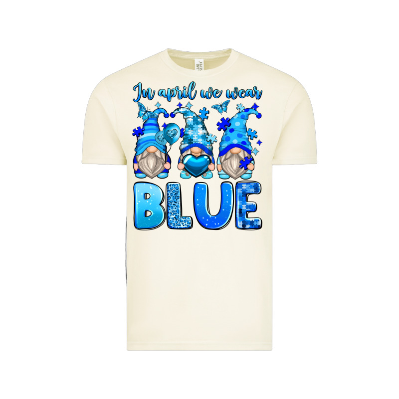 In April We Wear Blue Autism Gnomes Vintage Tee by Zillion Design Studio | Teevron
