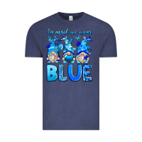 Vintage Denim in april we wear blue autism gnomes Vintage Tee - Zillion Design Studio