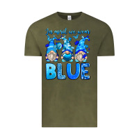 Vintage Olive in april we wear blue autism gnomes Vintage Tee - Zillion Design Studio