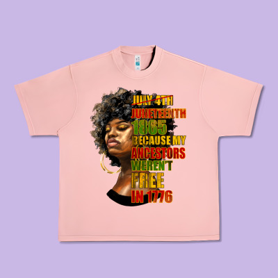 Juneteenth 1885 Because My Ancestors Weren't Free In 1776 Black Woman Urban Heavy Tee Designed By Hra Design Shop