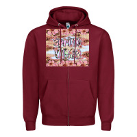 Burgundy spring vibes Zipper Hoodie - Artiststas