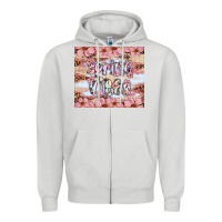 Dove Grey spring vibes Zipper Hoodie - Artiststas
