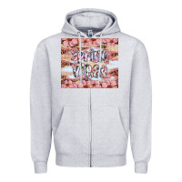 Heather Grey spring vibes Zipper Hoodie - Artiststas