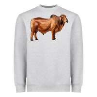 Heather Grey brahman bull Heavyweight Sweatshirt - RanaPortraitStore