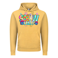 Vintage Mustard snow cute with unicorn Vintage Hoodie - Zillion Design Studio