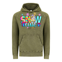 Vintage Olive snow cute with unicorn Vintage Hoodie - Zillion Design Studio