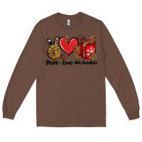 Chestnut peace love  hot chocolate Long Sleeve Tee - AdoDesignShop