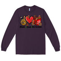 Plum peace love  hot chocolate Long Sleeve Tee - AdoDesignShop