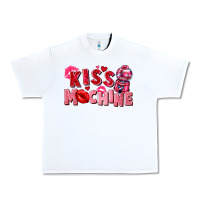 White kiss machine Urban Heavy Tee - FaDigitalArtStudio
