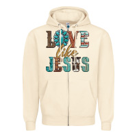 Sandshell love like jesus Zipper Hoodie - Artiststas