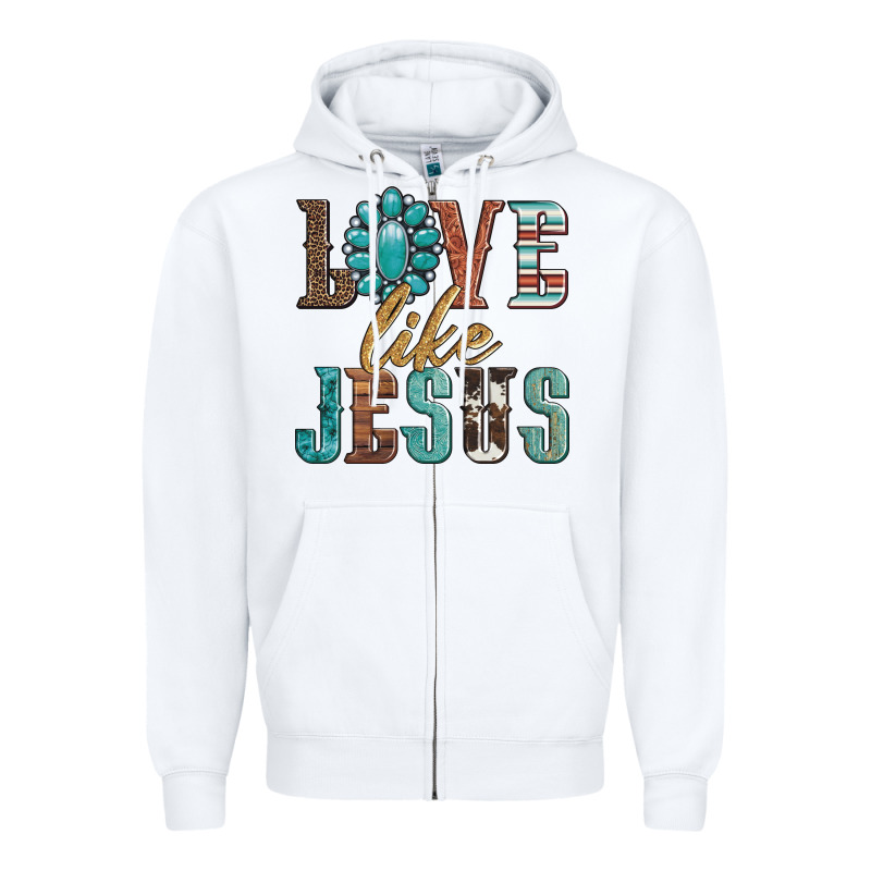 Love Like Jesus Zipper Hoodie by Artiststas | Teevron
