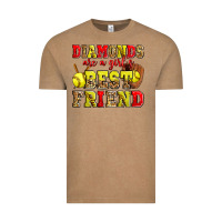 Vintage Coffee diamonds are a girl's best friend softball Vintage Tee - Zillion Design Studio