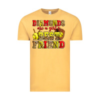 Vintage Mustard diamonds are a girl's best friend softball Vintage Tee - Zillion Design Studio