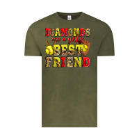 Vintage Olive diamonds are a girl's best friend softball Vintage Tee - Zillion Design Studio
