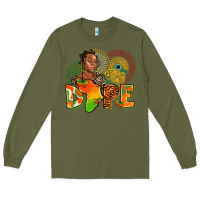 Army Green dope juneteenth Long Sleeve Tee - AdoDesignShop