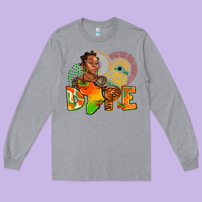 Dope Juneteenth Long Sleeve Tee Designed By Adodesignshop