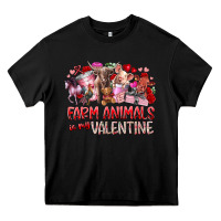 Black farm animals is my valentine Heavy Core Tee - RacoonDesign