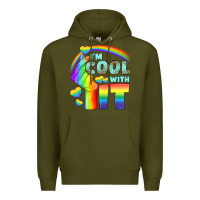 Army Green Lgbtq İ'm Cool With İt Premium Hoodie - BundleAndBundleShop