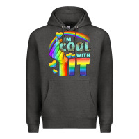 Charcoal Heather Lgbtq İ'm Cool With İt Premium Hoodie - BundleAndBundleShop