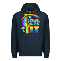 Navy Lgbtq İ'm Cool With İt Premium Hoodie - BundleAndBundleShop