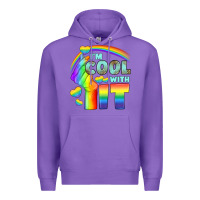 Purple Lgbtq İ'm Cool With İt Premium Hoodie - BundleAndBundleShop