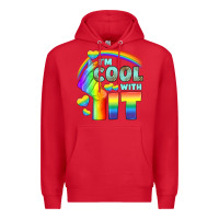 Red Lgbtq İ'm Cool With İt Premium Hoodie - BundleAndBundleShop
