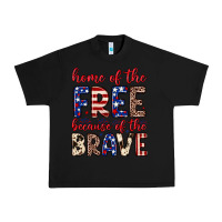 Black Home of the free because of the brave Urban Heavy Tee - Neo Western