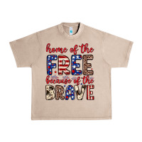 French Oak Home of the free because of the brave Urban Heavy Tee - Neo Western