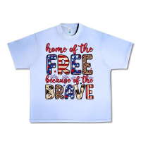 Grape Ice Home of the free because of the brave Urban Heavy Tee - Neo Western