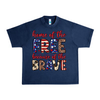 Navy Home of the free because of the brave Urban Heavy Tee - Neo Western