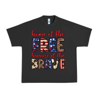 Pigment Black Home of the free because of the brave Urban Heavy Tee - Neo Western
