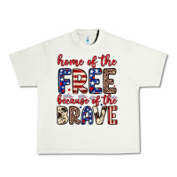Pistachio Home of the free because of the brave Urban Heavy Tee - Neo Western
