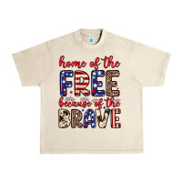 Sandshell Home of the free because of the brave Urban Heavy Tee - Neo Western