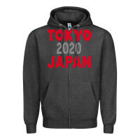 Charcoal Heather Tokyo 2020 Japan Zipper Hoodie - Bettercallsaul