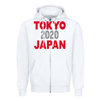 White Tokyo 2020 Japan Zipper Hoodie - Bettercallsaul