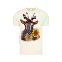 Vintage Arctic sunflower aztec ribbon goat Vintage Tee - RanaPortraitStore