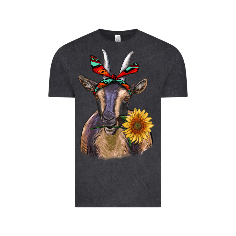 Sunflower Aztec Ribbon Goat Vintage Tee by RanaPortraitStore | Teevron