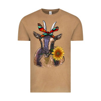Vintage Camel sunflower aztec ribbon goat Vintage Tee - RanaPortraitStore