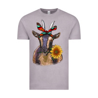 Vintage Zinc sunflower aztec ribbon goat Vintage Tee - RanaPortraitStore