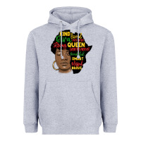 Heather Grey black woman africa silhouette Heavyweight Hoodie - MaliasSmallBusiness