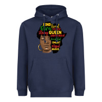 Navy black woman africa silhouette Heavyweight Hoodie - MaliasSmallBusiness