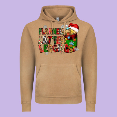 Flannels Lattes Vintage Hoodie Designed By Zillion Design Studio