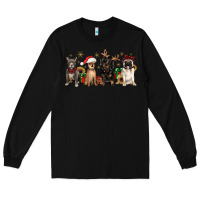 Black christmas chihuahua pitbull pug dachshund Long Sleeve Tee - JahusDesignShop