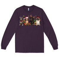 Plum christmas chihuahua pitbull pug dachshund Long Sleeve Tee - JahusDesignShop